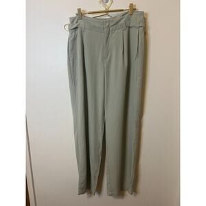 Free People Pleated Wide Leg Pants Size 6 - Light Green